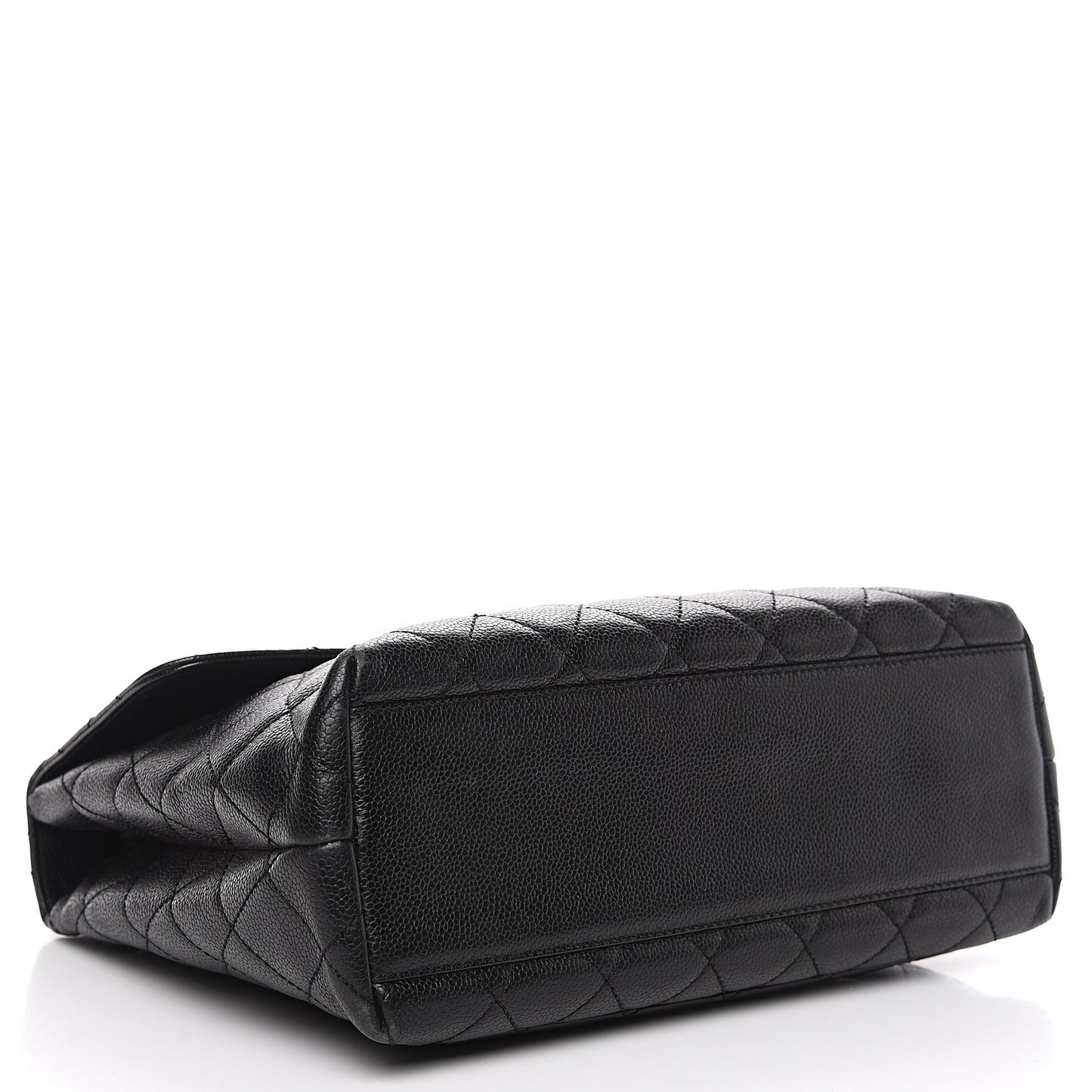 Caviar Quilted Jumbo Kelly Flap Black