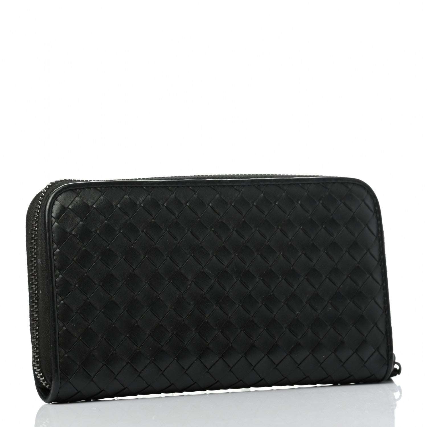 Bottega Veneta Nappa Intrecciato Zip Around Wallet Black 3 of 6