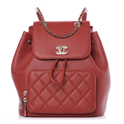 Chanel Caviar Quilted Business Affinity Backpack Dark Red 1 of 11