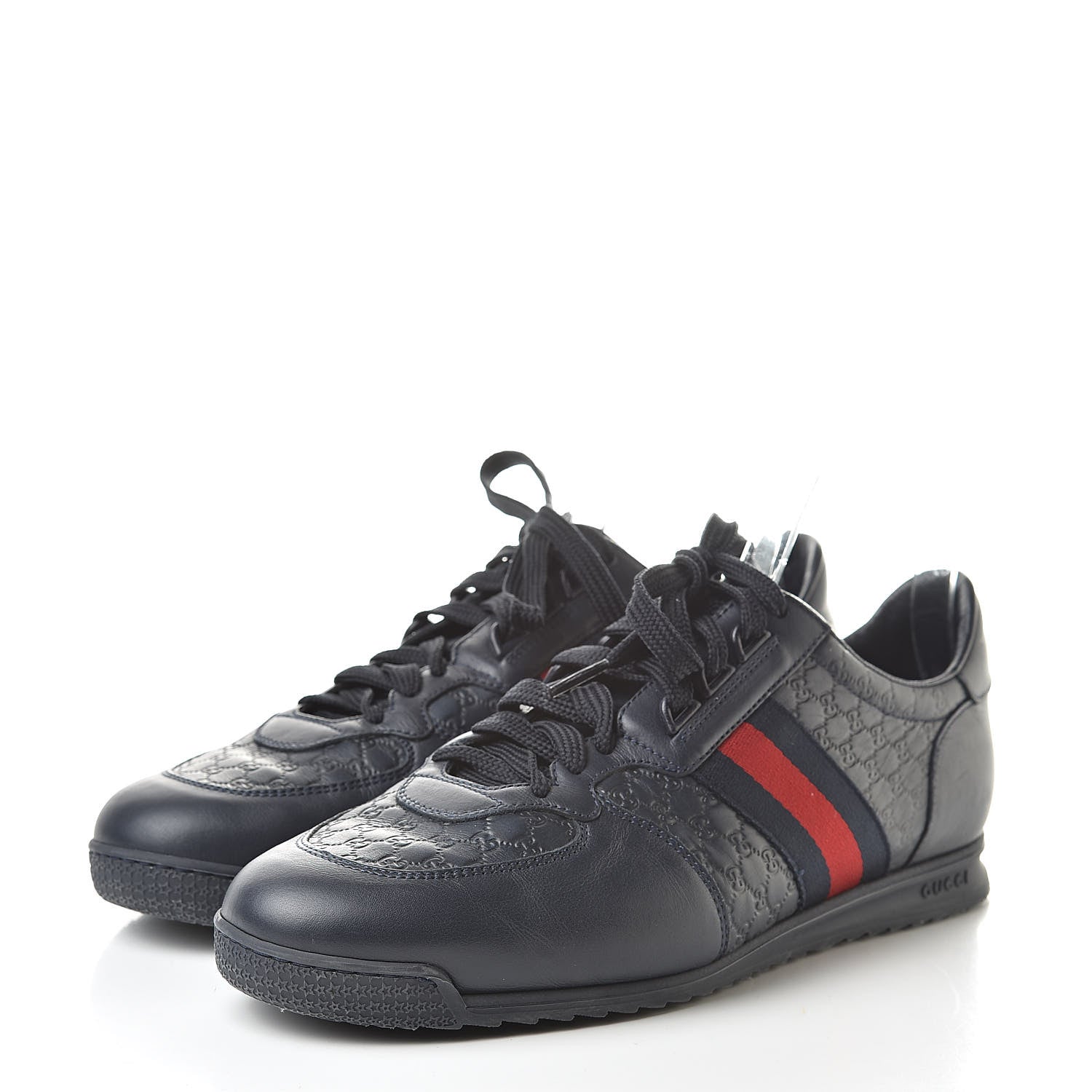 Gucci Guccissima Mens Web Sneakers 8.5 Blue 3 of 8