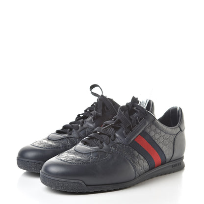 Gucci Guccissima Mens Web Sneakers 8.5 Blue 3 of 8