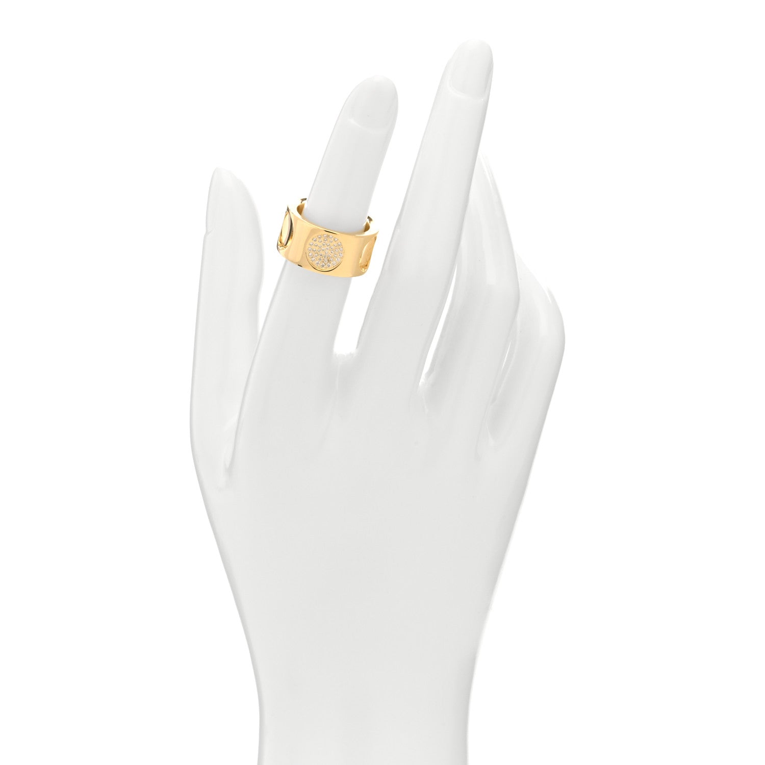 Louis Vuitton 18K Yellow Gold Diamond Empreinte Ring 48 4.5 2 of 4