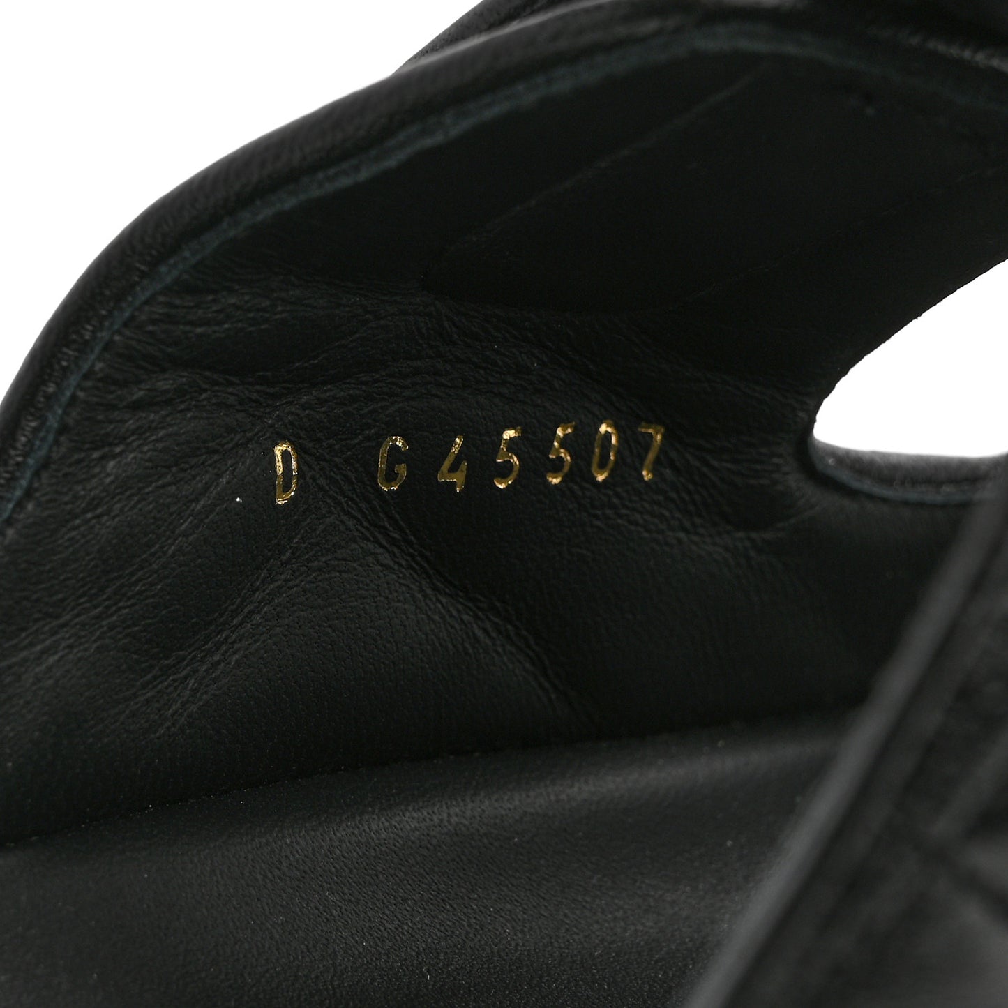 Lambskin Quilted Velcro Dad Chain CC Slide Sandals 38.5 Black