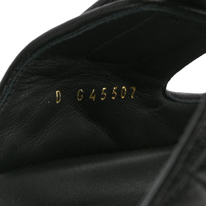 Chanel Lambskin Quilted Velcro Dad Chain CC Slide Sandals 38.5 Black 8 of 9