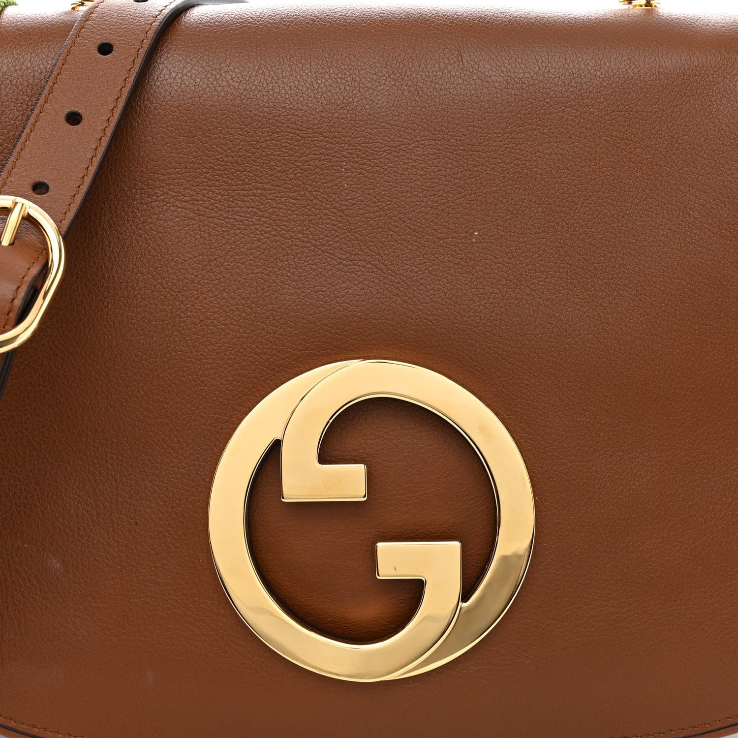 Gucci Roxy Calfskin Web Medium Blondie Top Handle Shoulder Flap Bag Cuir 9 of 12