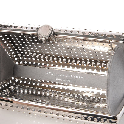 Stella McCartney Metal Perforated Kasia Crossbody Clutch Bag Silver 5 of 8