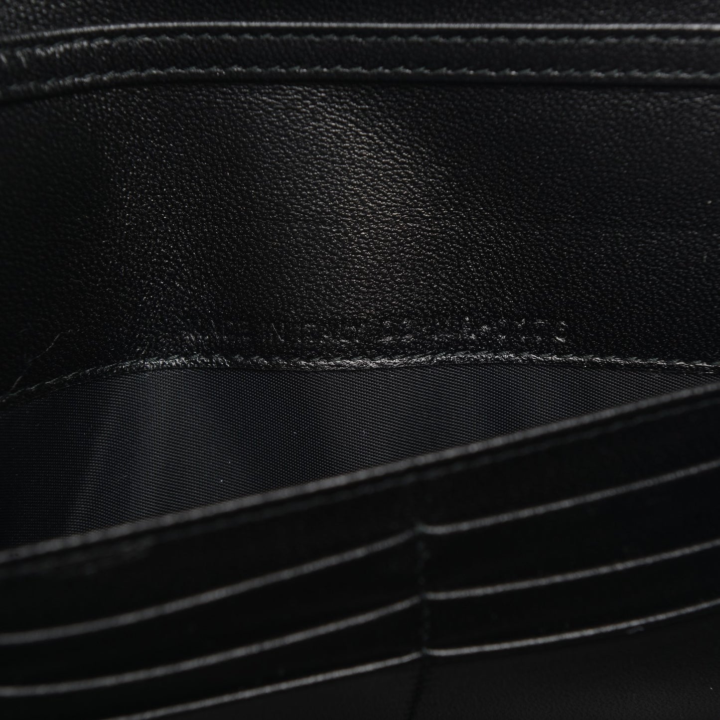 Grained Calfskin Diorama Croisiere Chain Wallet Black
