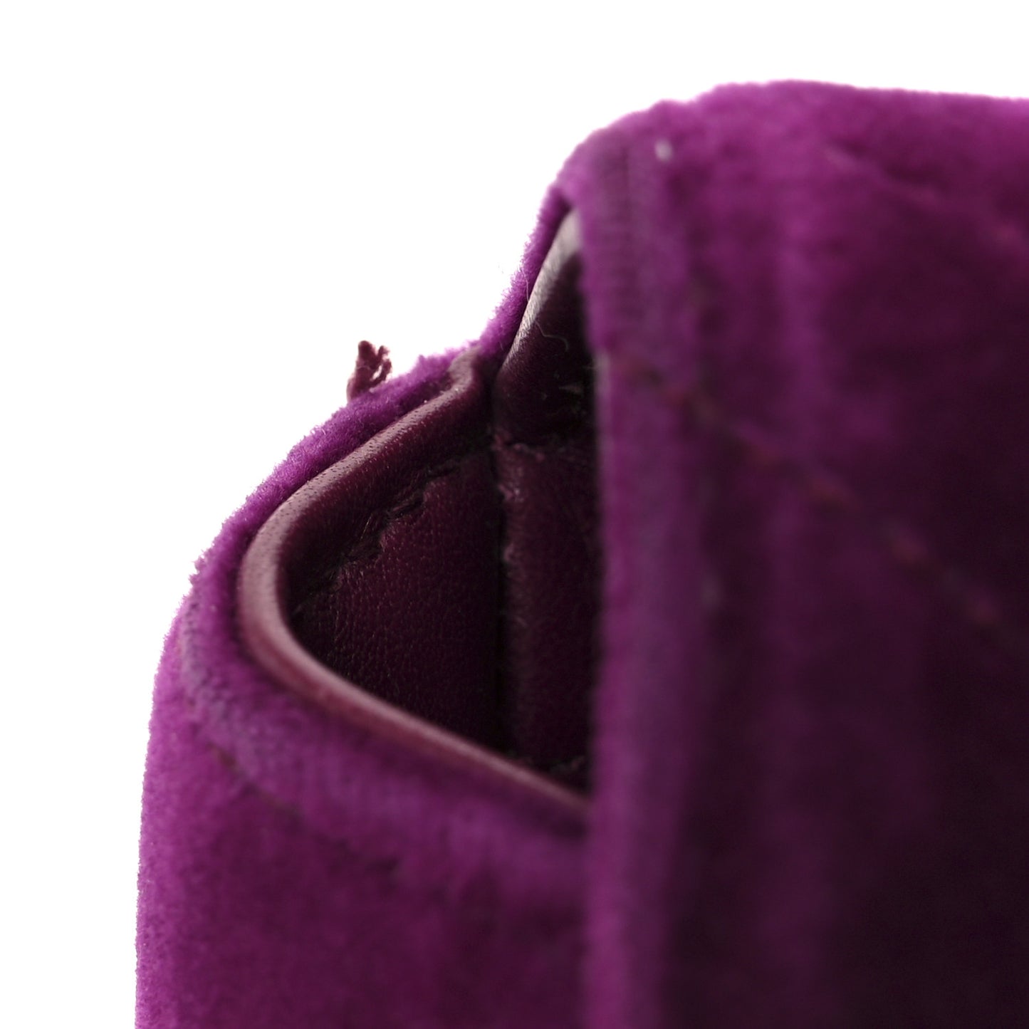Velvet Matelasse Mini GG Marmont Shoulder Bag Fuchsia Violet Cyclamen
