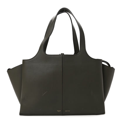 Celine Smooth Calfskin Medium Tri-Fold Bag Khaki 1 of 11