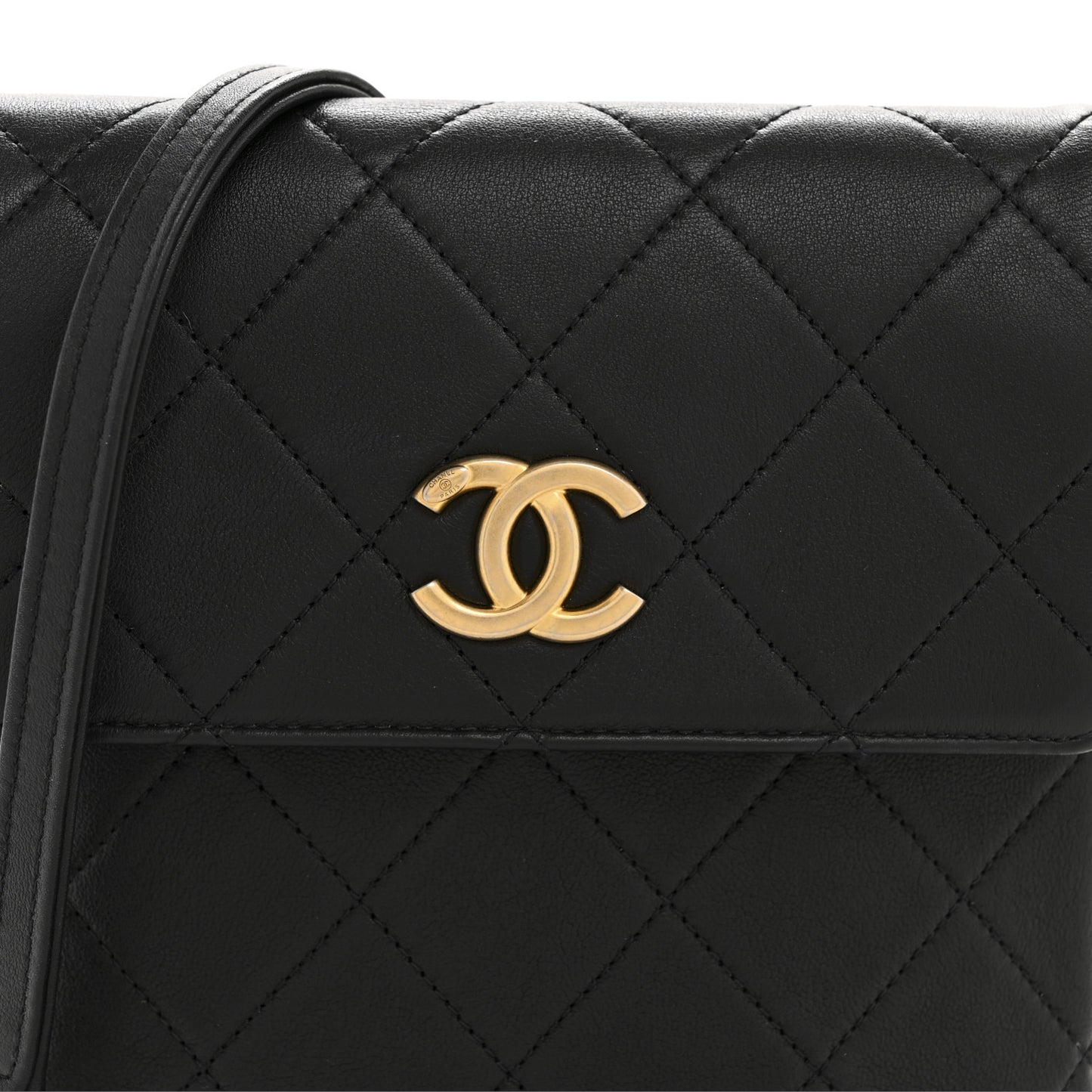Calfskin Quilted Pearl Small About Pearls Hobo Bag Black