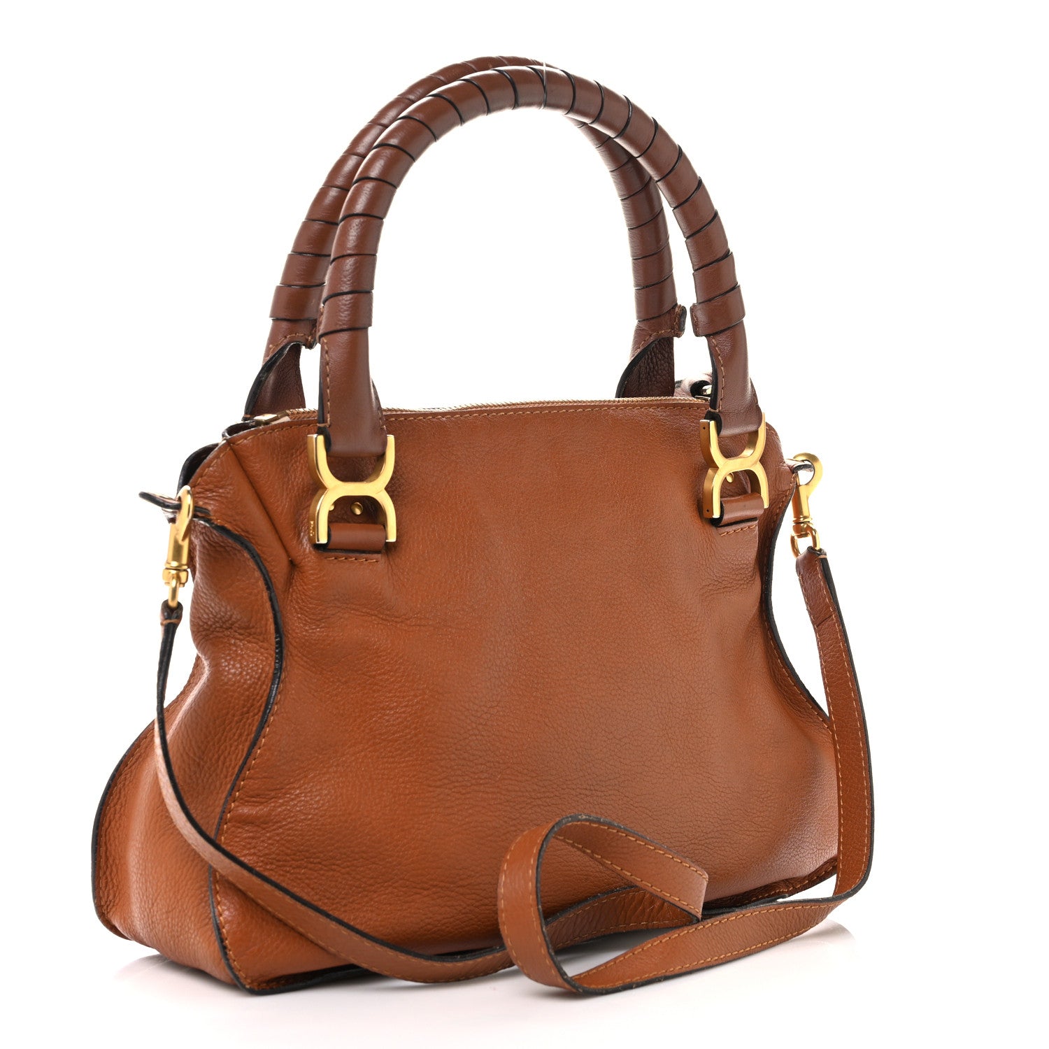 Chloe Calfskin Medium Marcie Satchel Tan 3 of 13