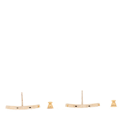 Chanel Baguette Crystal High Society CC Earrings Gold 3 of 3