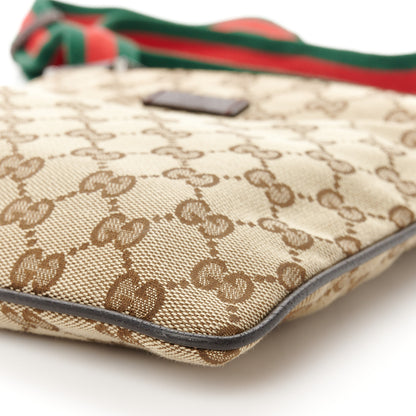 Gucci Monogram Web Small Flat Messenger Bag Brown 12 of 12