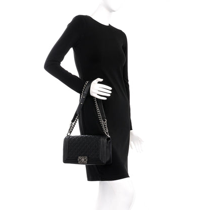 Chanel Caviar Quilted Medium Boy Flap Black 3 of 9