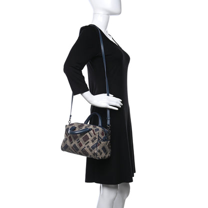 Bottega Veneta Nappa Intrecciato Stitched Mini Boston Beige Blue Multicolor 3 of 10
