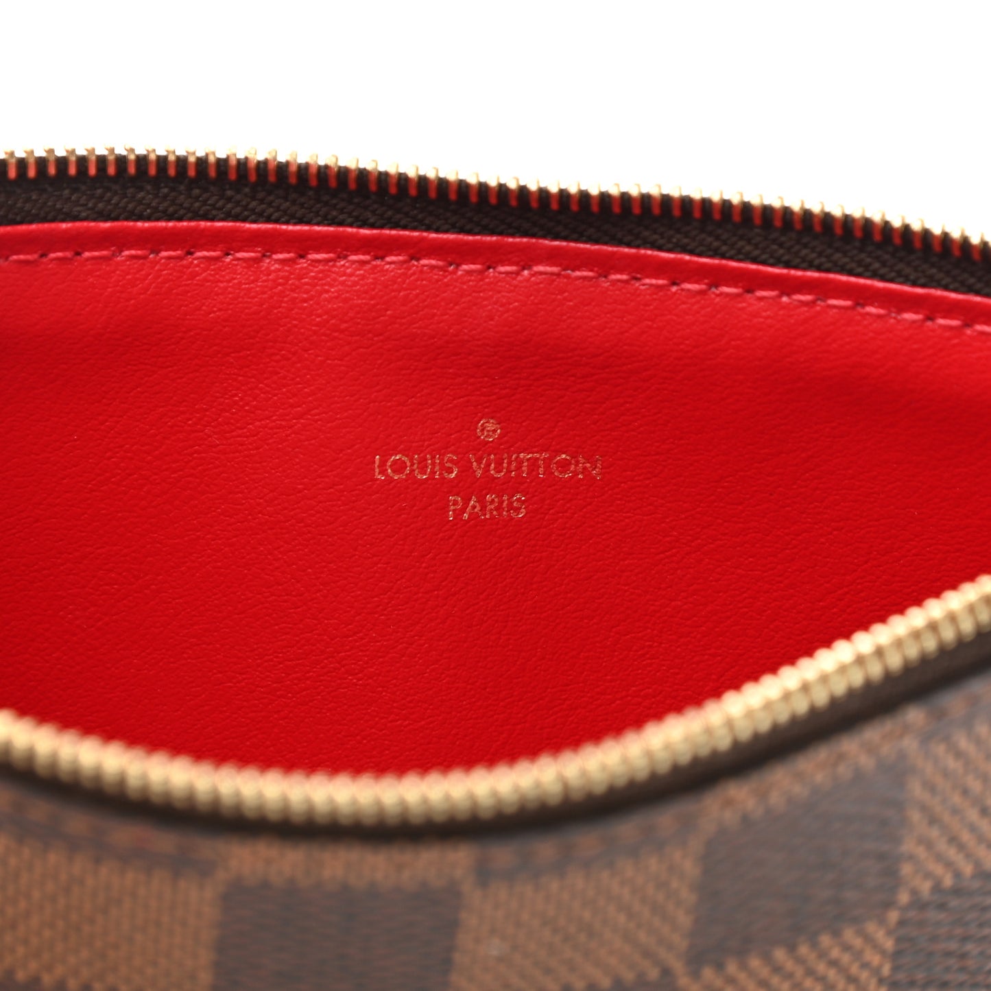 Damier Ebene Felicie Chain Wallet Zippered Insert