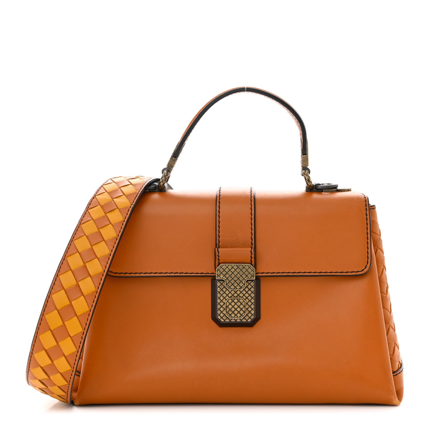 Bottega Veneta Nappa Small Piazza Bag Terracota 1 of 15