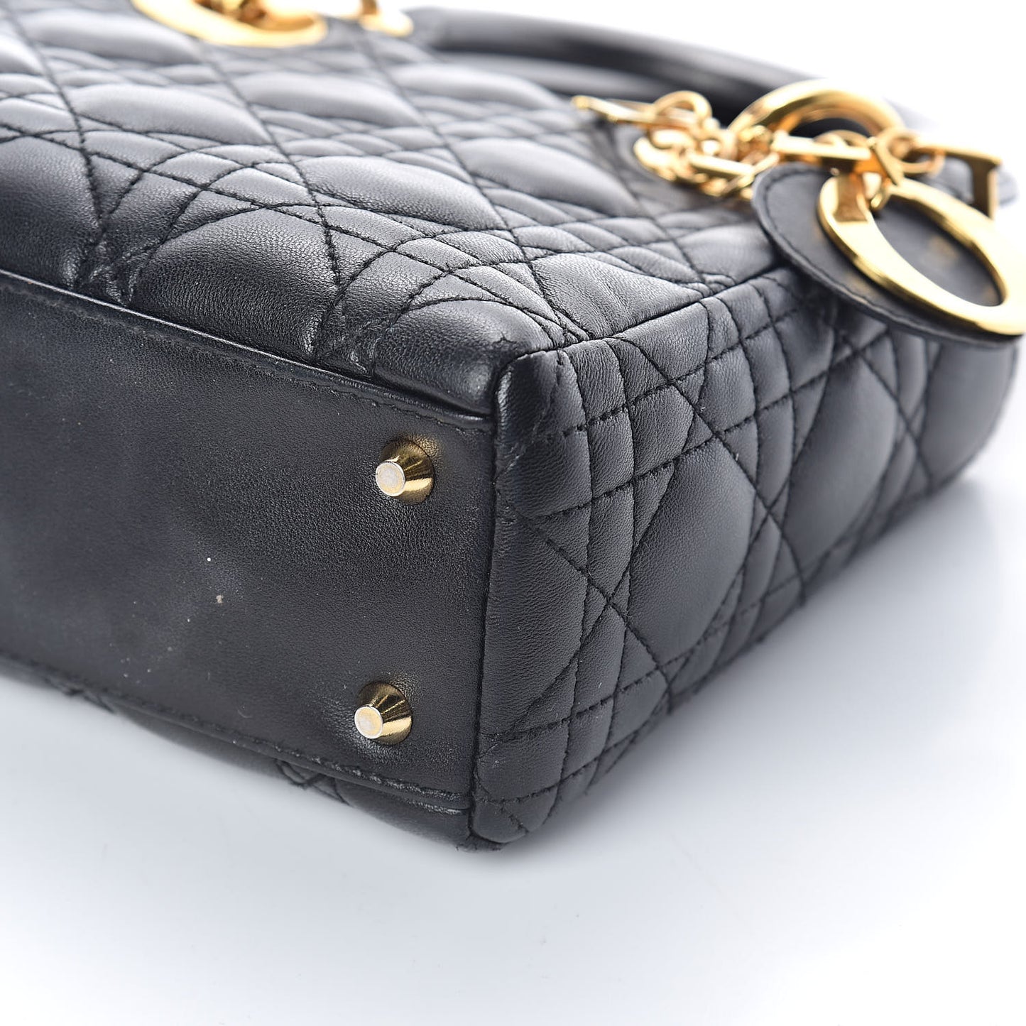 Lambskin Cannage Mini Lady Dior Black