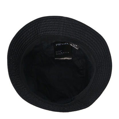 Prada Re-Nylon Metal Triangle Logo Mens Bucket Hat XL Black 6 of 7