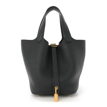 Hermes Taurillon Clemence Picotin Lock 18 PM Black 1 of 12
