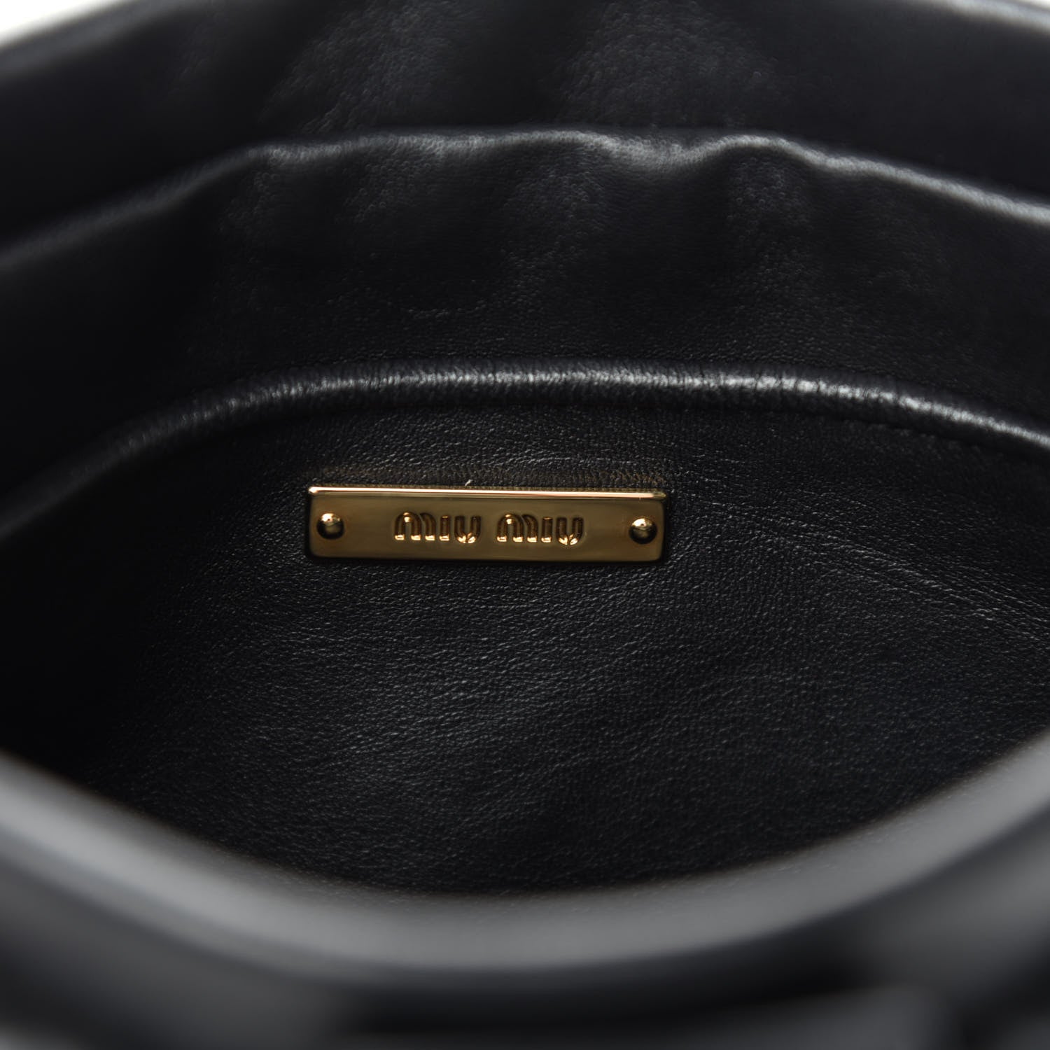 Miu Miu Nappa Matelasse Crossbody Clutch Black 8 of 10