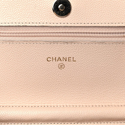 Chanel Caviar Quilted Coco Candy Wallet On Chain WOC Beige 6 of 15