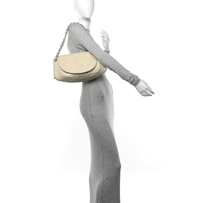 Chanel Caviar Half Moon Wallet On Chain WOC White 2 of 13