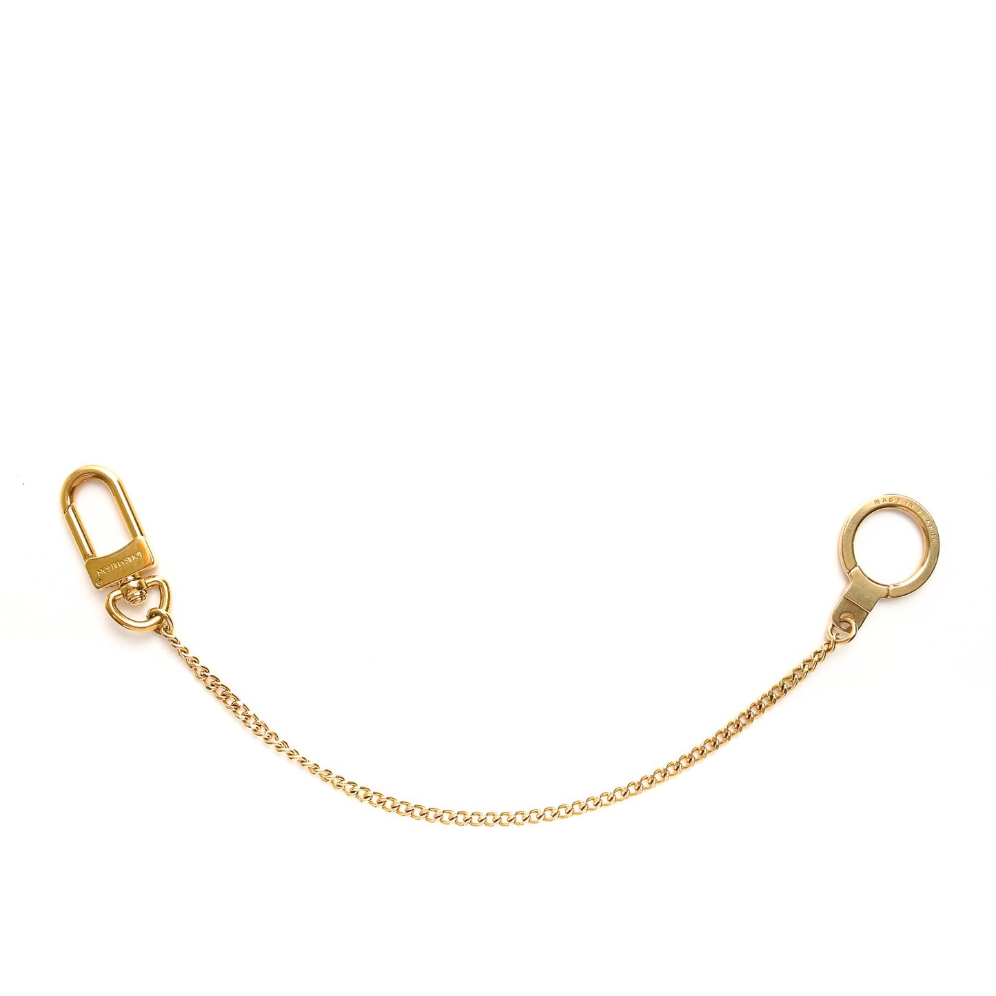 Metal Pochette Extender Key Ring Chain Gold