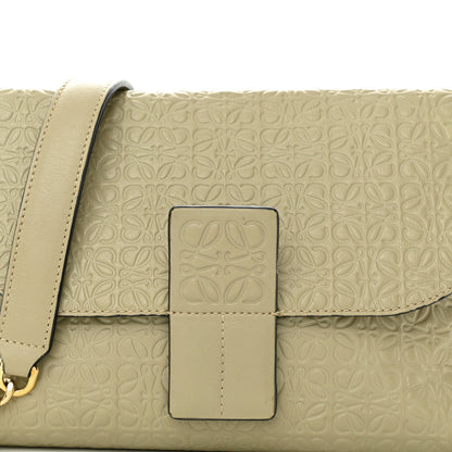 Loewe Goatskin Embossed Avenue Shoulder Bag Green 7 of 10