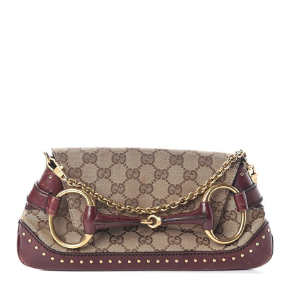Gucci Monogram Studded Horsebit Clutch 1 of 10