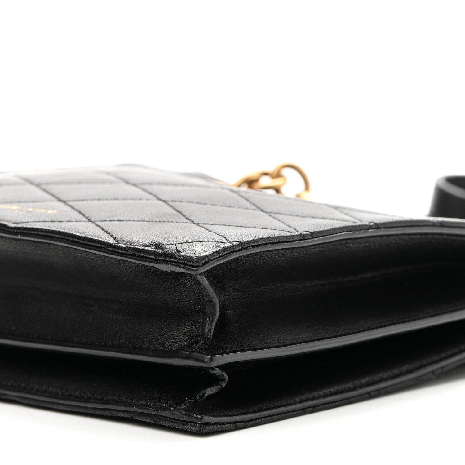 Saint Laurent Lambskin Quilted Le Maillon Square Crossbody Bag Black 10 of 10