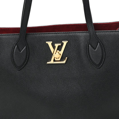 Louis Vuitton Grained Calfskin Lockme Shopper Black 7 of 10