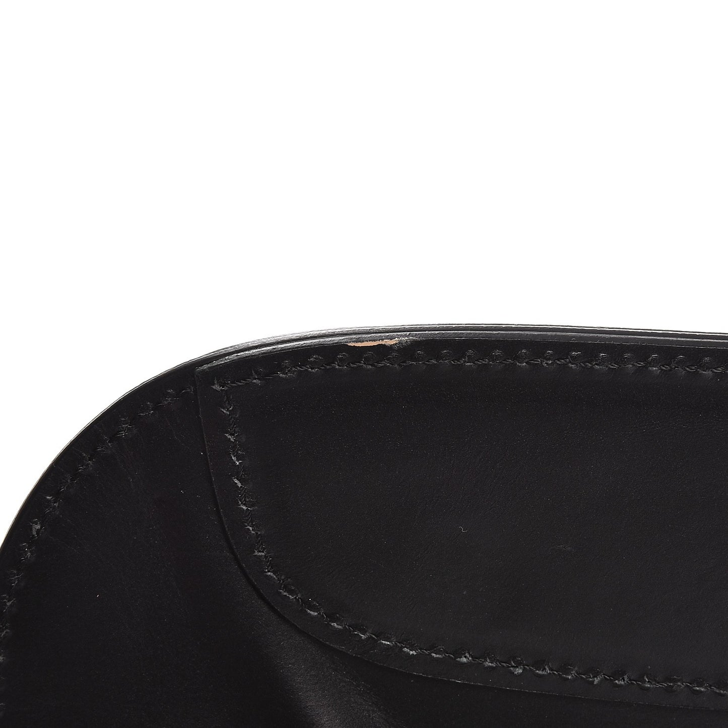 Calfskin Haymarket Check Studded Large Bridle Saddle Bag Black