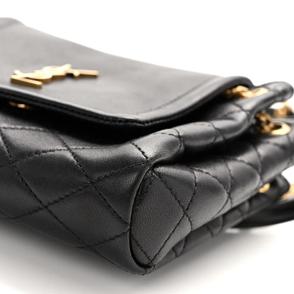 Saint Laurent Lambskin Quilted Monogram Mini Nolita Black 9 of 9