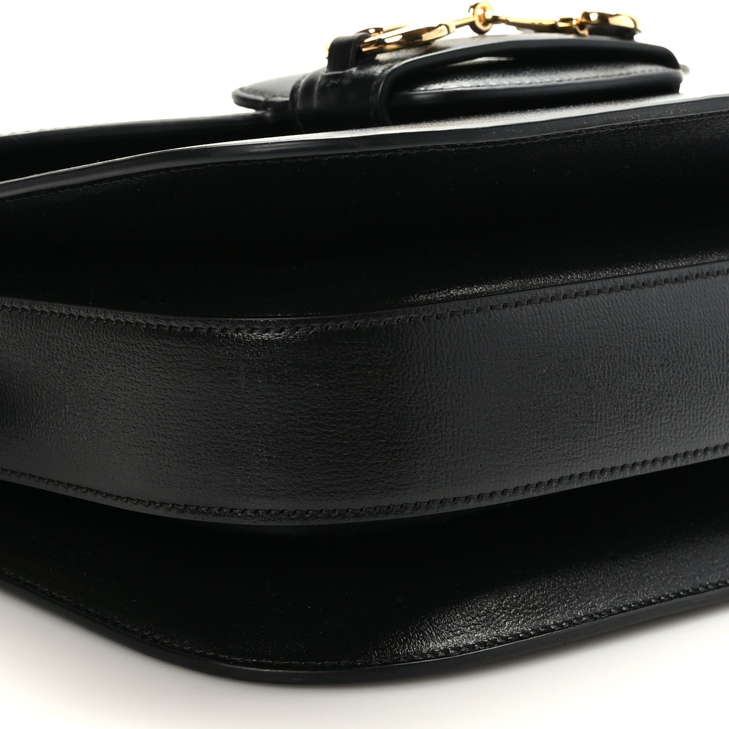 Azalea Calfskin Horsebit 1955 Shoulder Bag Black