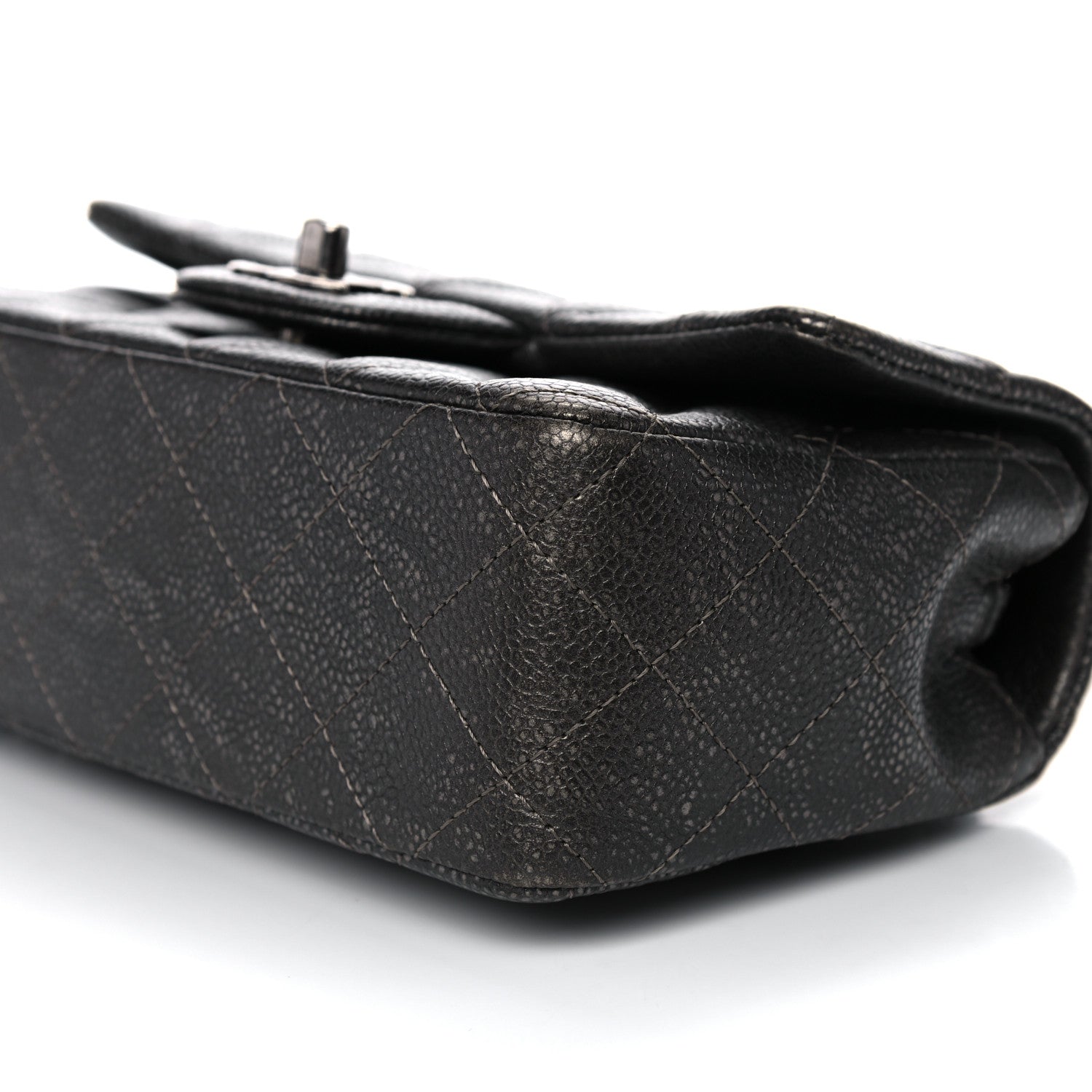 Chanel Metallic Caviar Quilted Mini Rectangular Flap Black 8 of 11