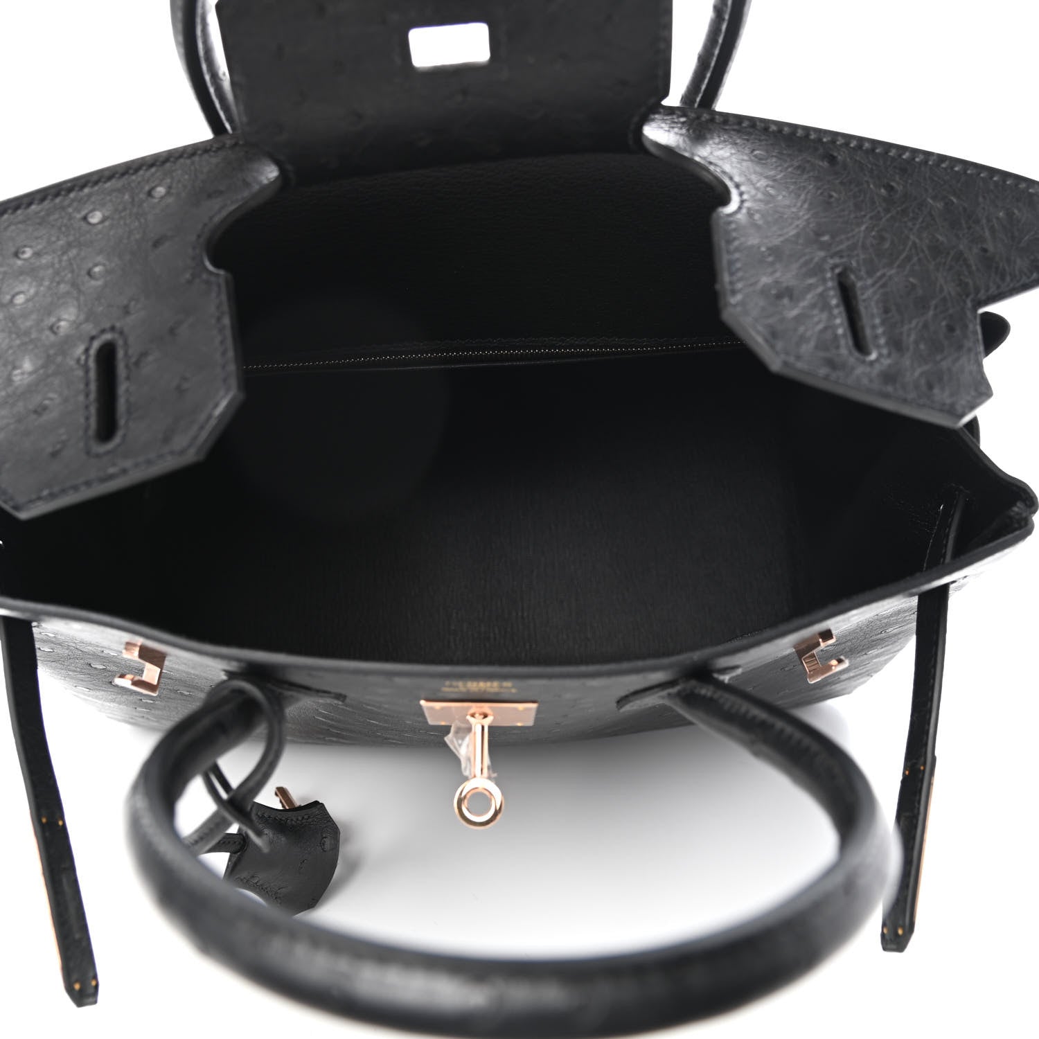 Hermes Ostrich Birkin 30 Black 5 of 10