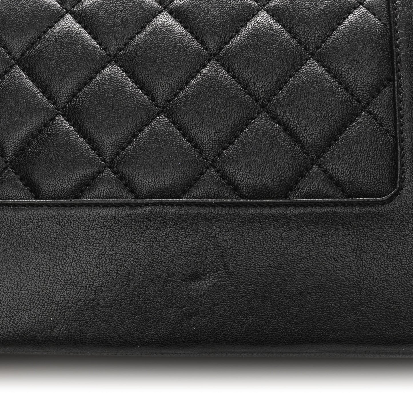 Sheepskin Quilted Vintage Mademoiselle Flap Black