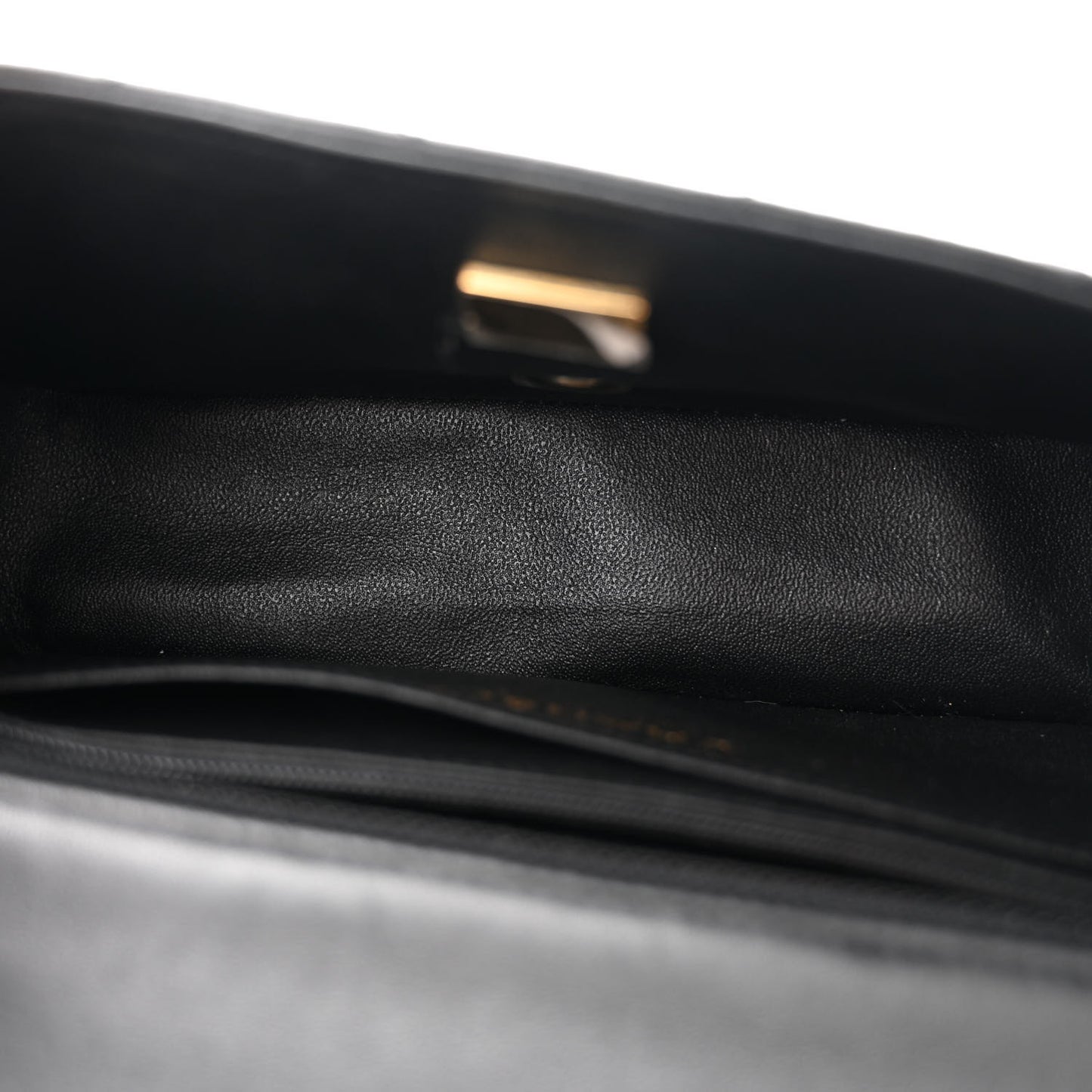 Lambskin Quilted Mini Rectangular Flap Black