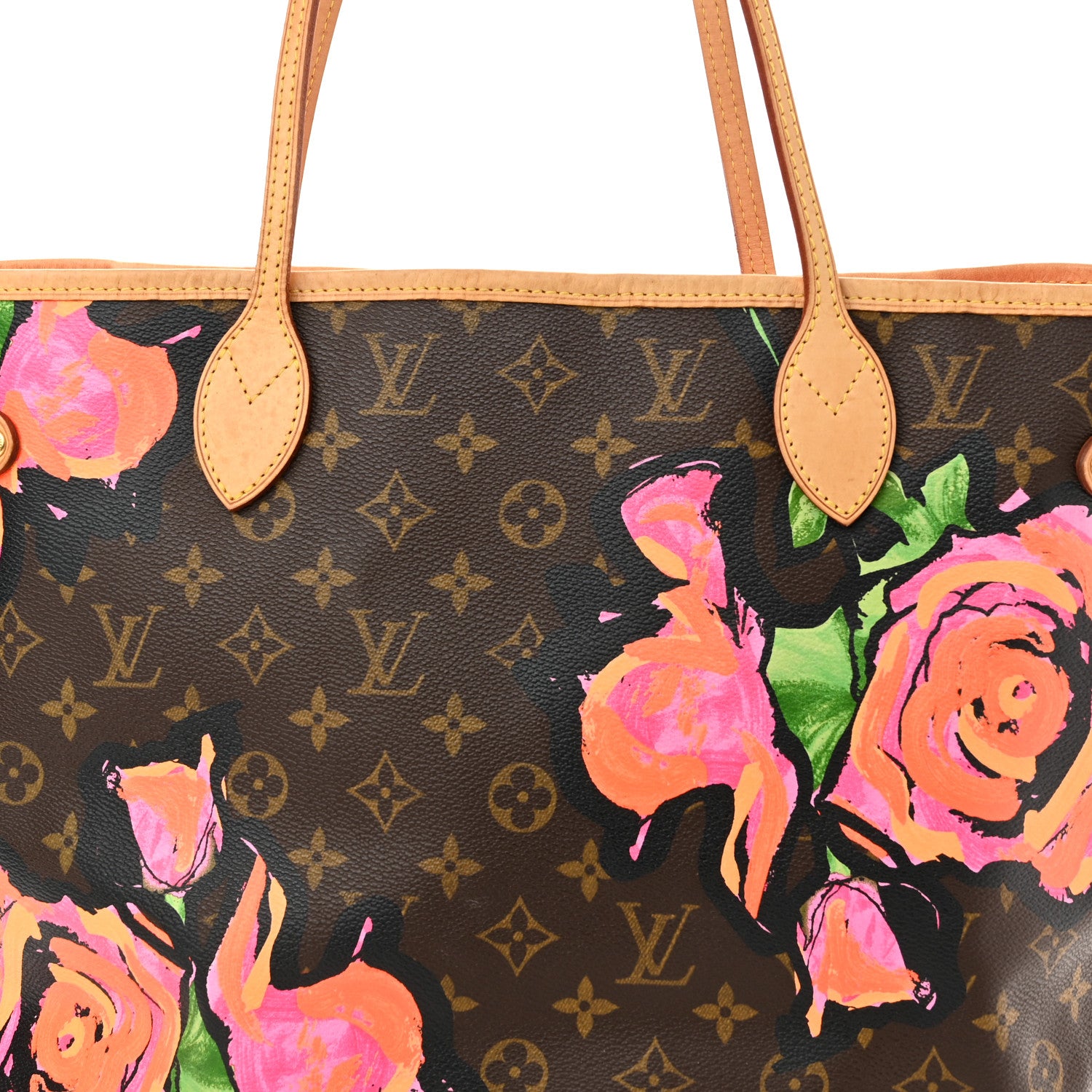 Louis Vuitton Monogram Roses Neverfull MM 8 of 12