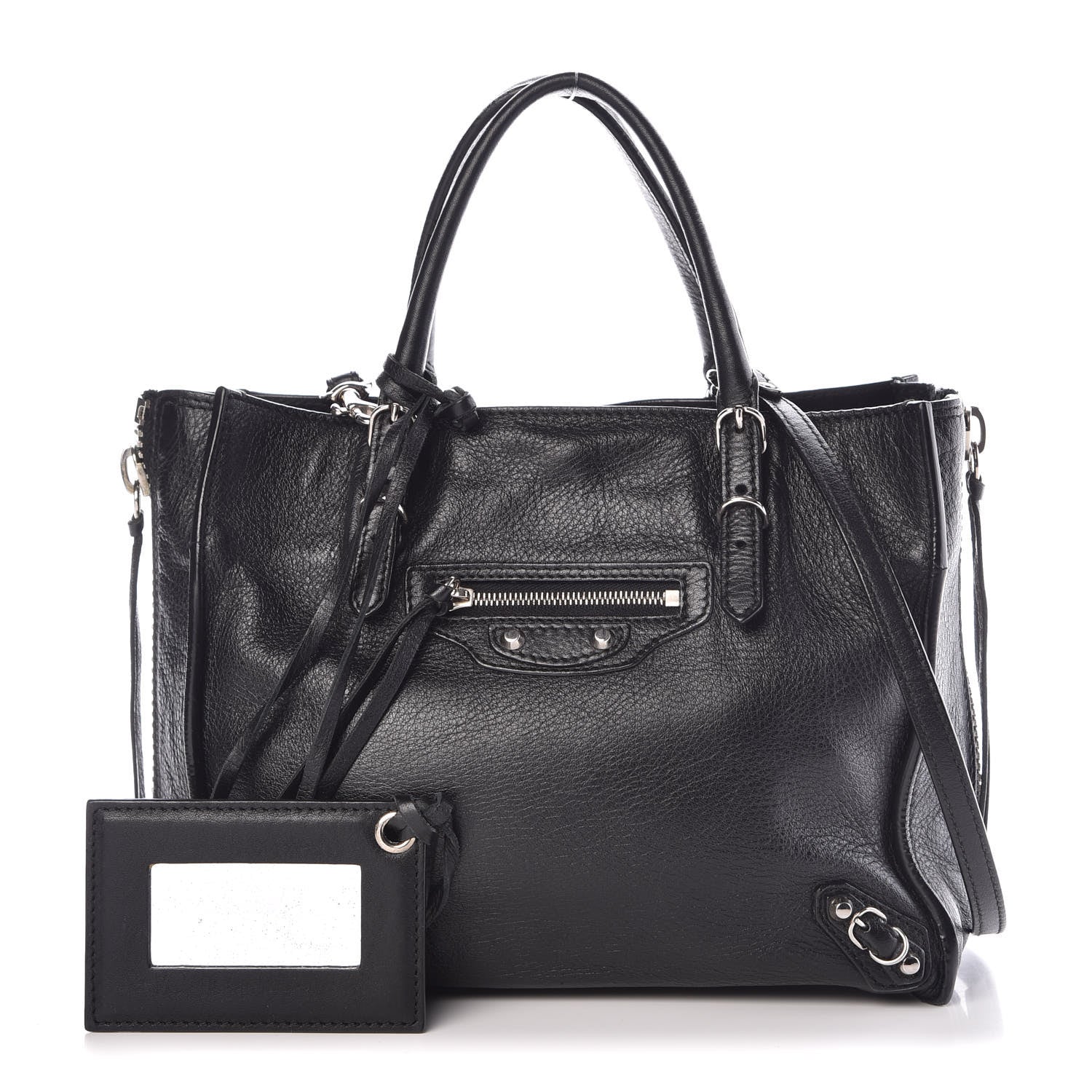Balenciaga Calfskin Papier Mini A4 Zip Around Tote Black 1 of 6