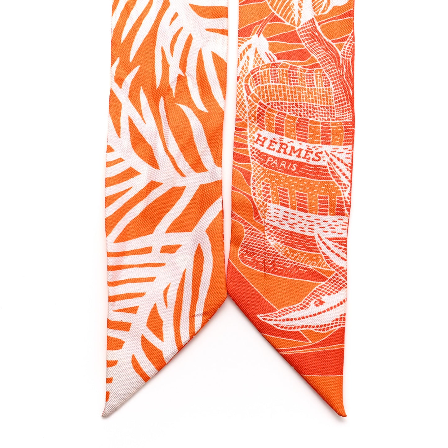 Silk La Danse Des Amazones Twilly Orange Corail White