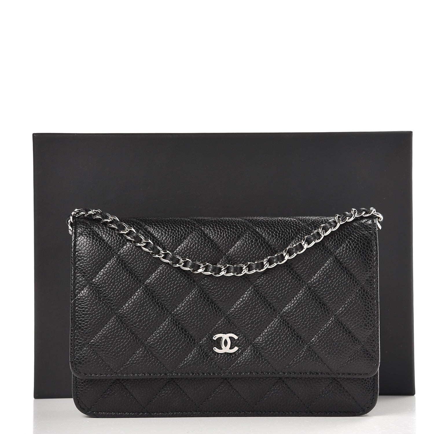 Chanel Caviar Quilted Wallet On Chain WOC Black 9 of 9