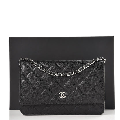 Chanel Caviar Quilted Wallet On Chain WOC Black 9 of 9