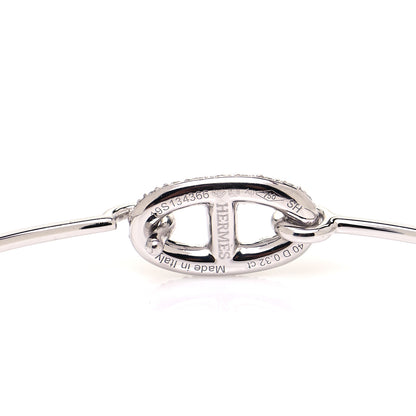 Hermes 18K White Gold Diamond PM Ronde Chaine d'Ancre Bracelet SH 4 of 5
