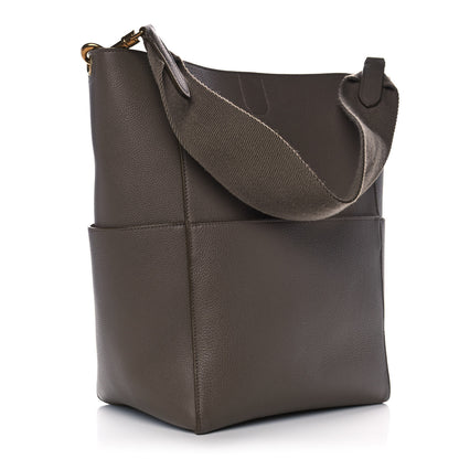Celine Soft Grained Calfskin Sangle Bucket Bag Taupe 3 of 14