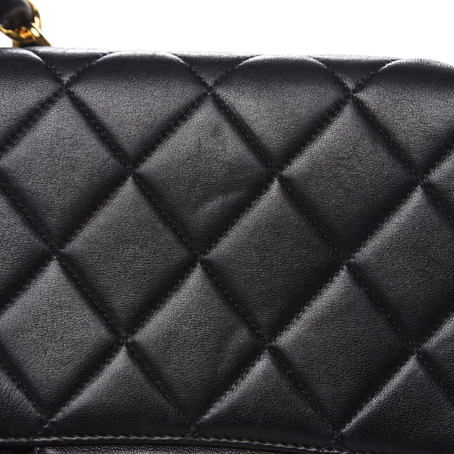 Lambskin Quilted XL Jumbo Single Flap Black