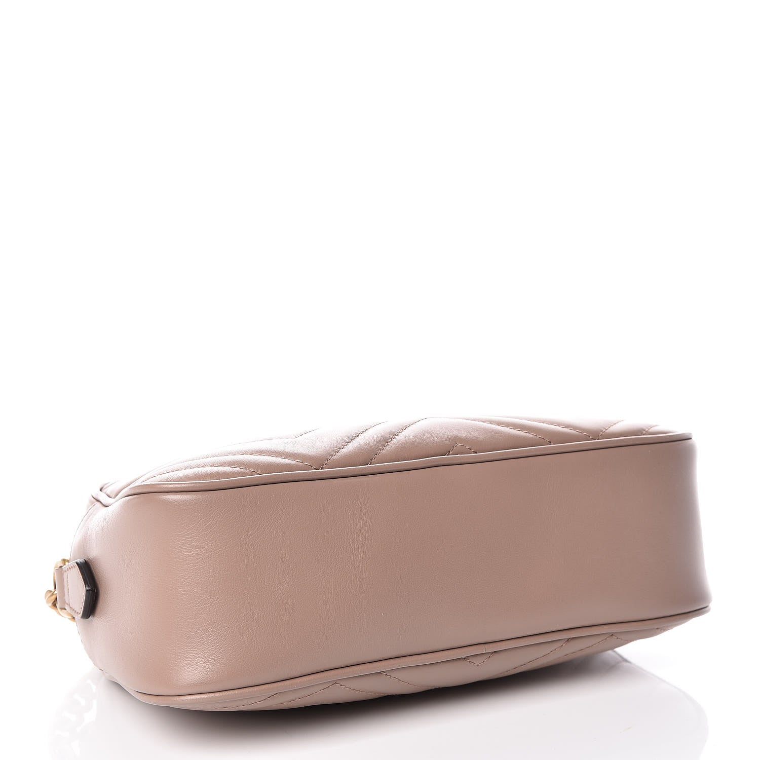 Gucci Calfskin Matelasse Small GG Marmont Chain Shoulder Bag Taupe 4 of 11