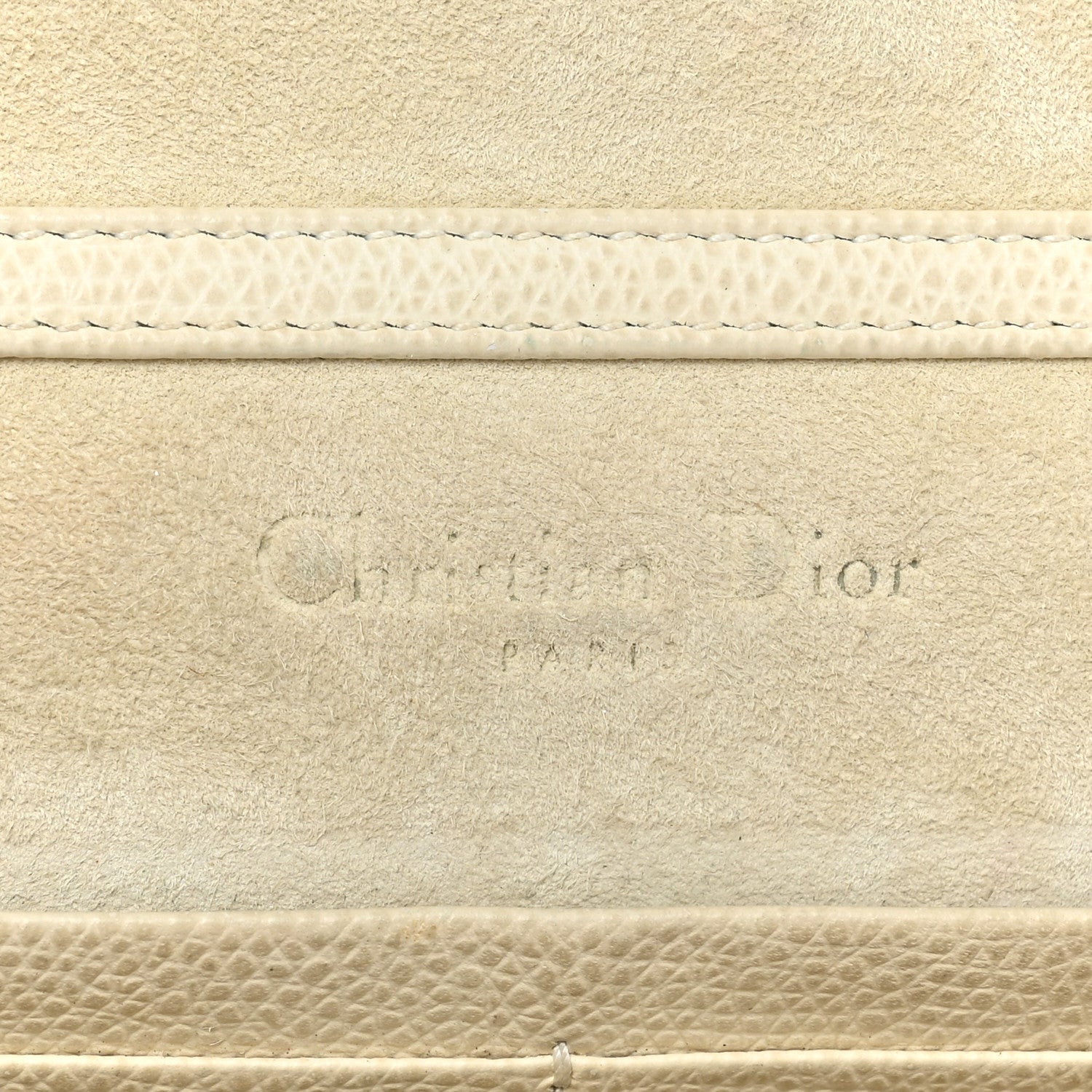 Christian Dior Grained Calfskin Saddle Chain Pouch Off White 8 of 22