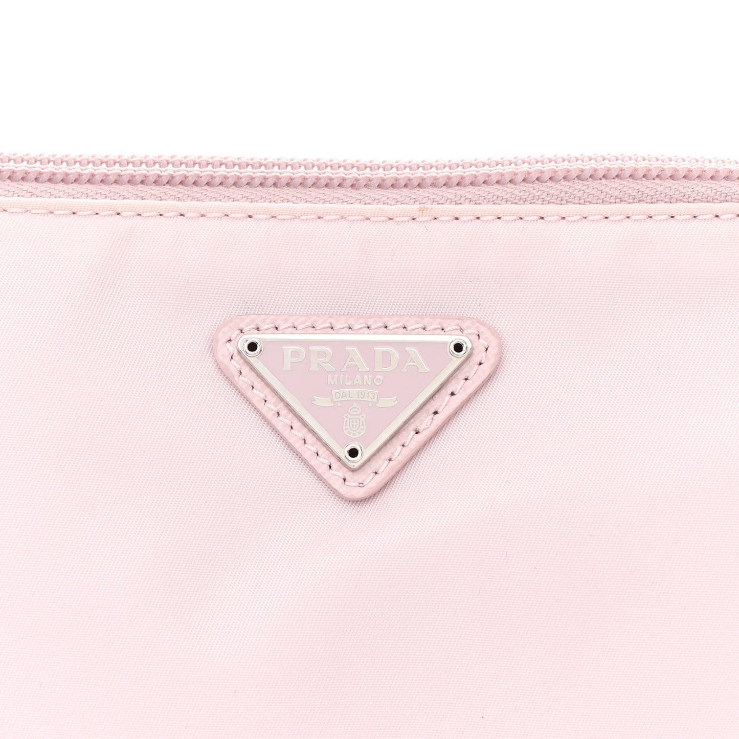 Re-Nylon Vela Saffiano Mini Pochette Bag Alabastro